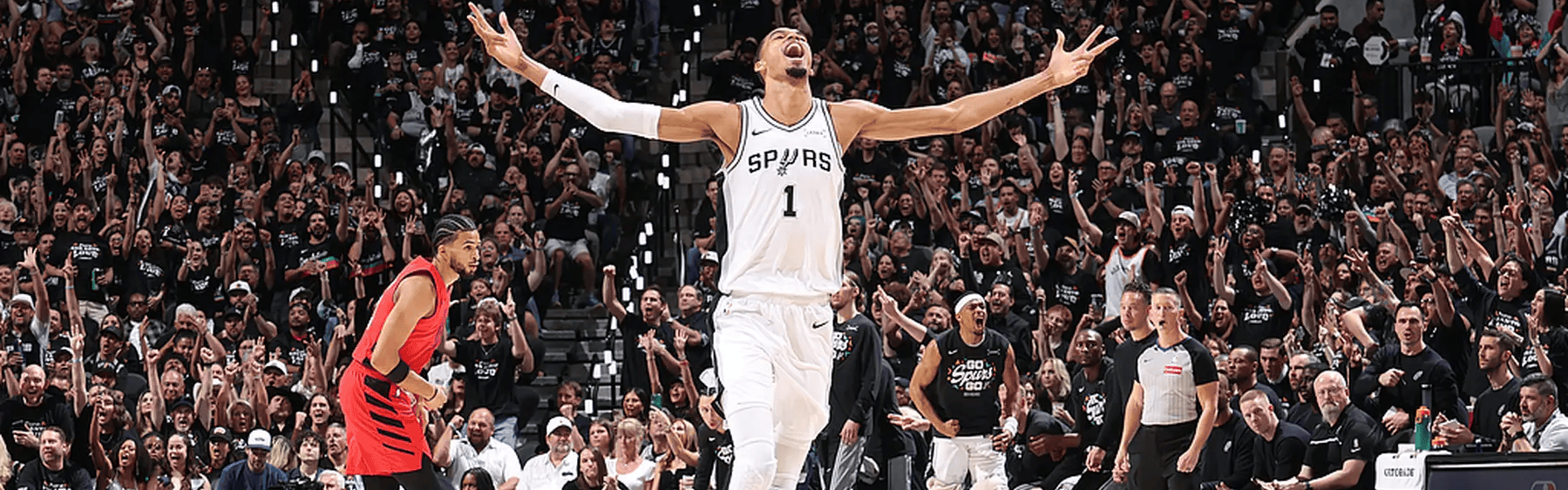 马刺时隔九年再进半决赛 文班两场季后赛送13次盖帽