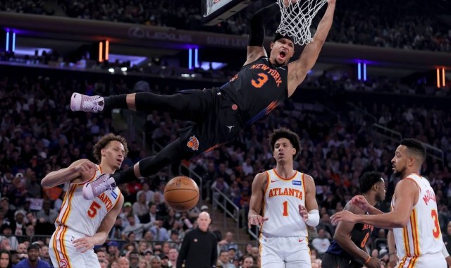 麦科勒姆32+6布伦森29+7 老鹰逆转尼克斯扳平总分1-1